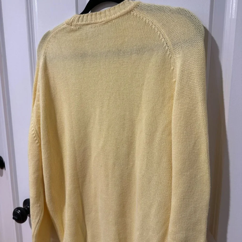 Duke‎ of Marlborough Yellow Cotton Pullover Sweater - Size Extra Large